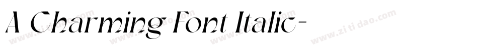 A Charming Font Italic字体转换